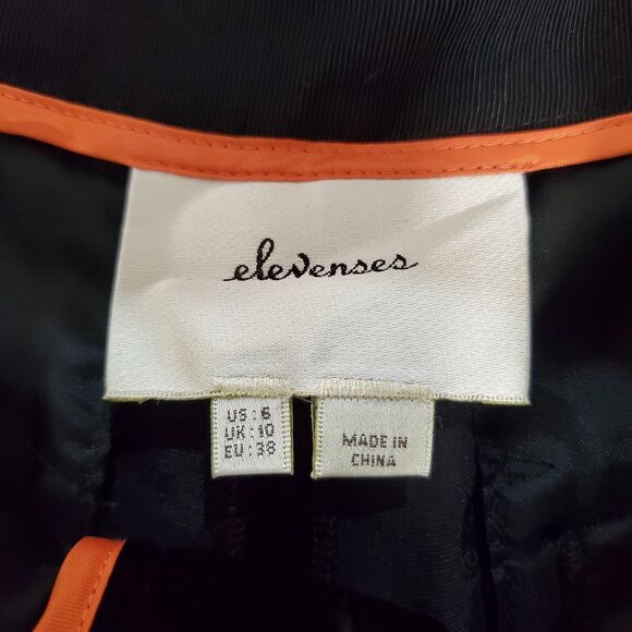 Anthropologie Elevenses Ultra Wide Leg Velvet Silk Pants Women's 6 Black Leaf - Picture 9 of 12